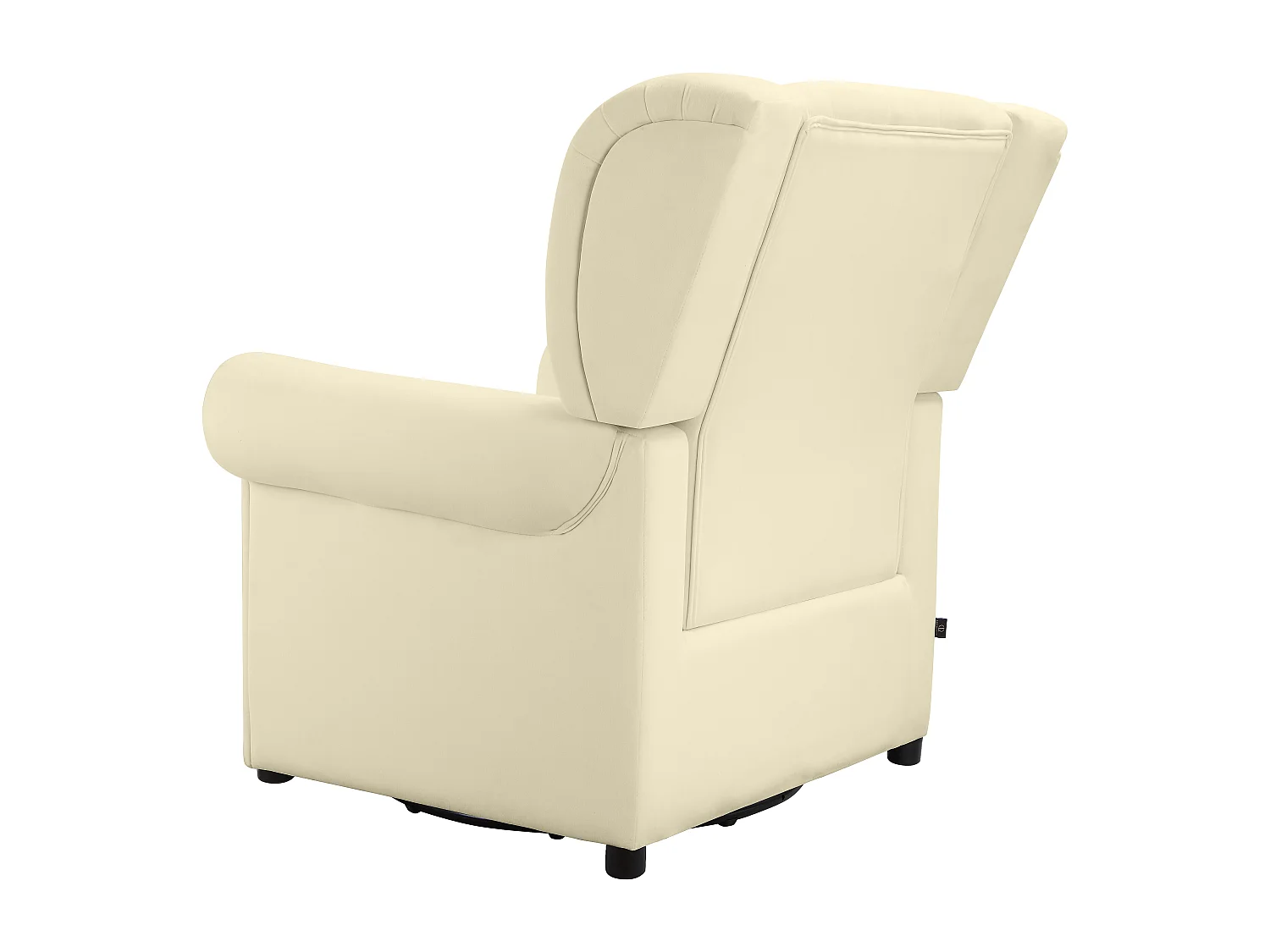 Lillyse | Fauteuil à bascule avec fonction pivotante en velours blanc