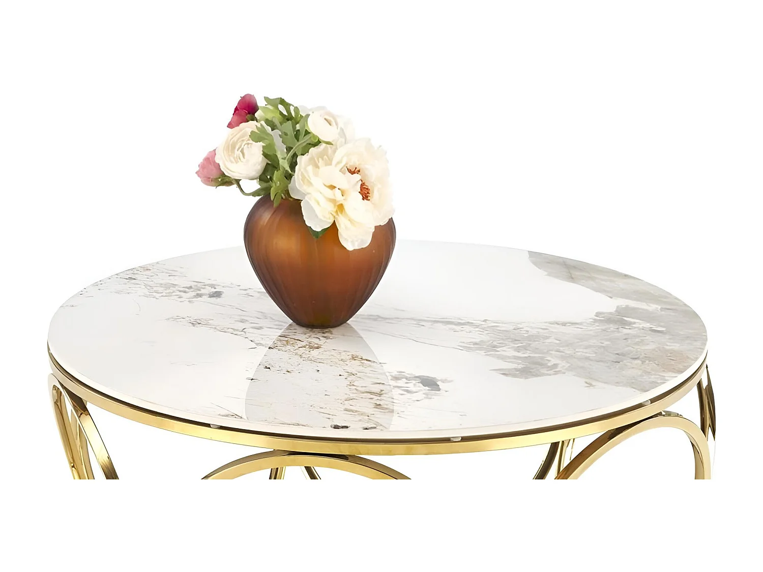 Couchtisch Venus/Sintern&Metall/Gold&Weiss