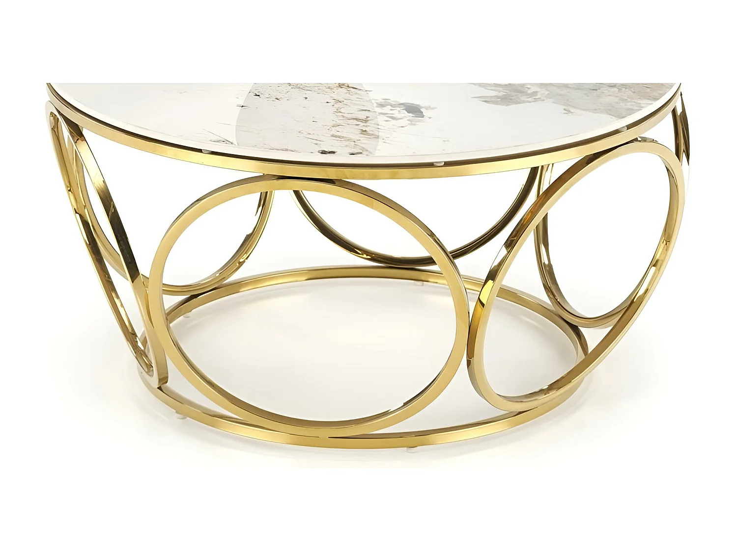 Couchtisch Venus/Sintern&Metall/Gold&Weiss