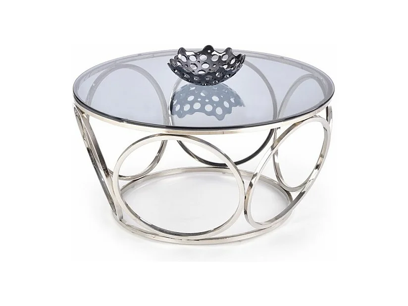 Ława VENUS 80x80 dymiona/srebrna