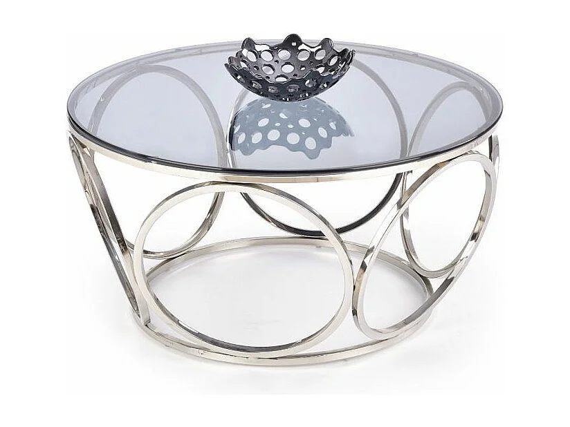 Ława VENUS 80x80 dymiona/srebrna