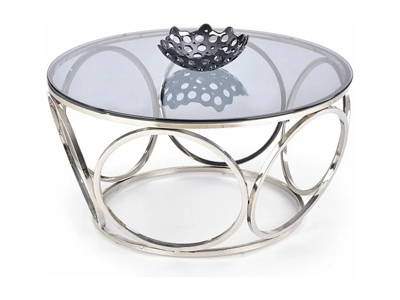 Ława VENUS 80x80 dymiona/srebrna