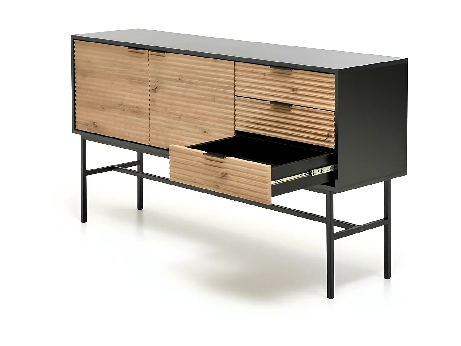 TV Lowboard Murano/MDF/Braun&Schwarz