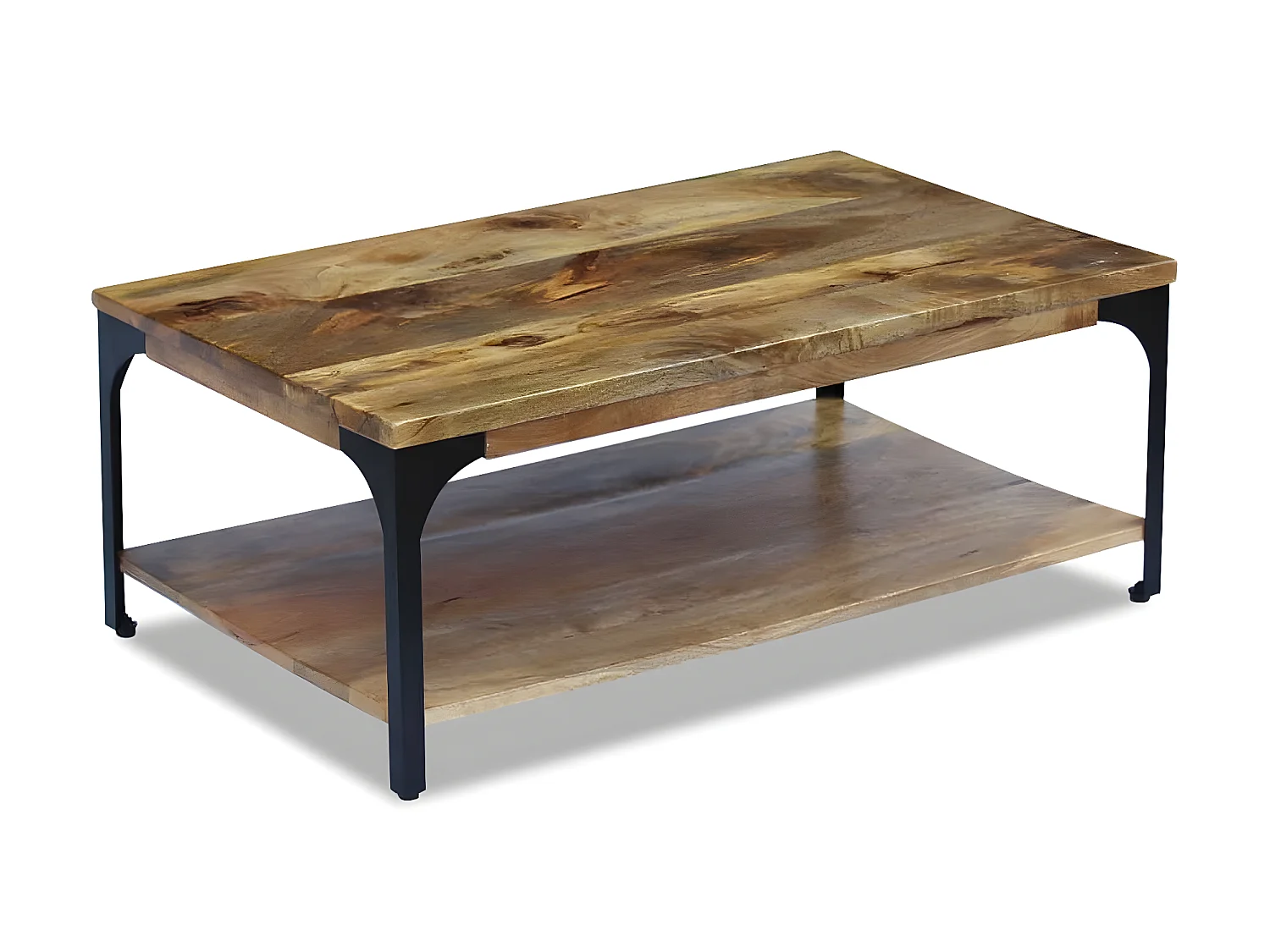 Mesa de centro, madeira de mangueira 100x60x38 cm