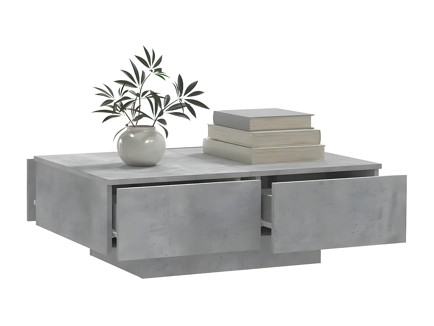 Table basse Gris béton 90x60x31 cm Aggloméré