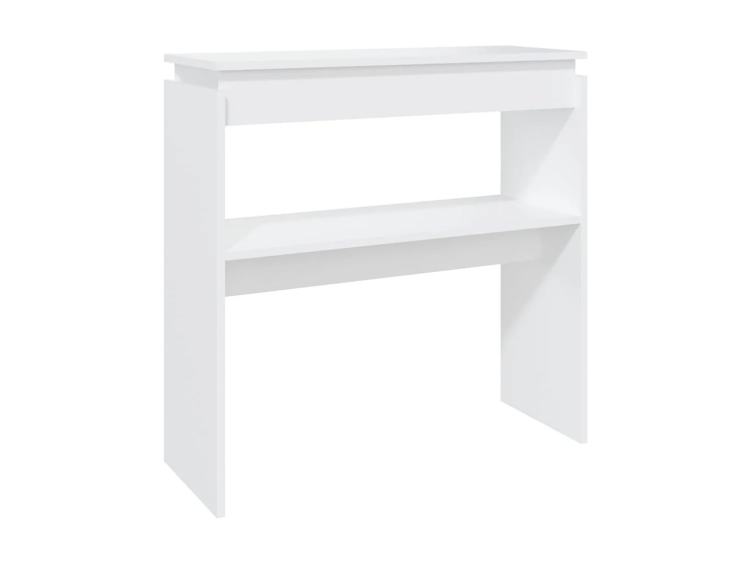 Table console Blanc 80x30x80 cm Aggloméré