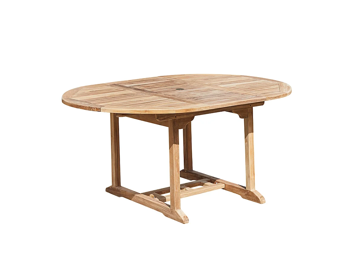 Table de jardin en teck massif extensible 6/8 places