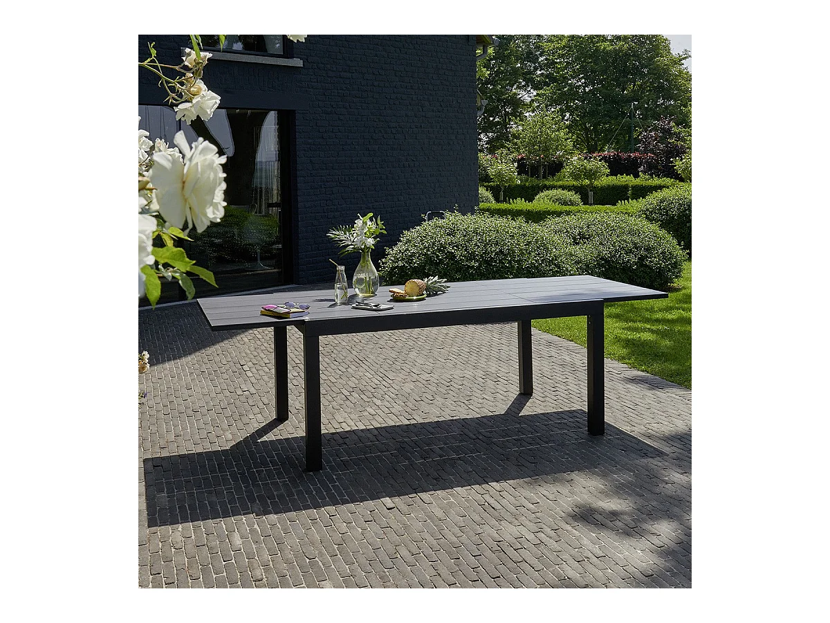Table de jardin en aluminium extensible 6/10 places