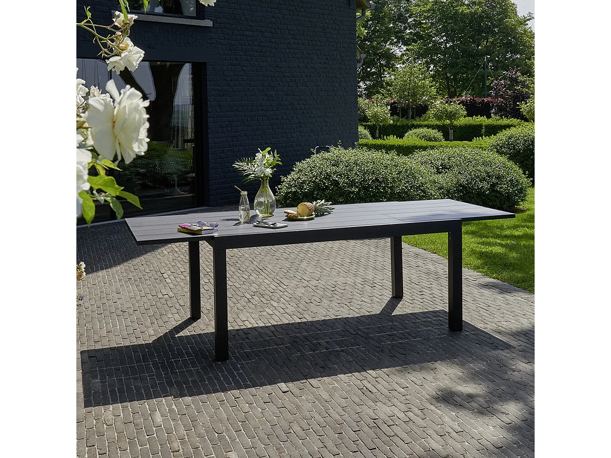 Table de jardin en aluminium extensible 6/10 places