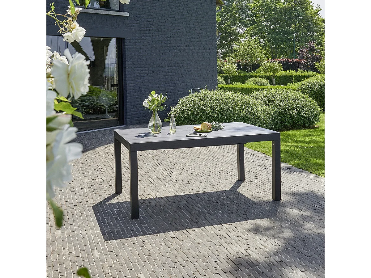 Table de jardin en aluminium extensible 6/10 places