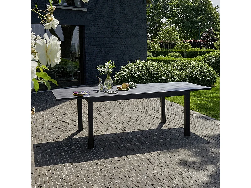 Table de jardin en aluminium extensible 6/10 places