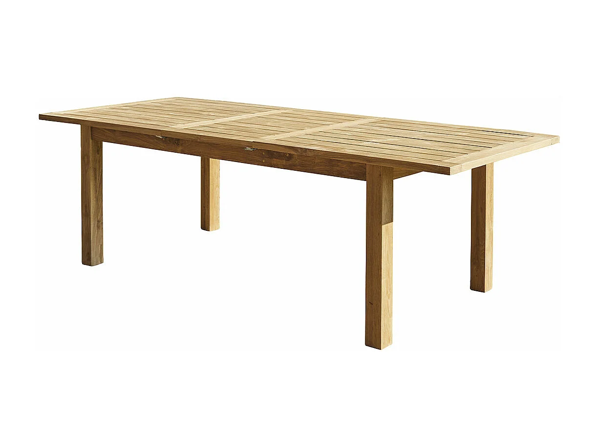 Table de jardin  en teck recyclé massif  extensible 8/10 places