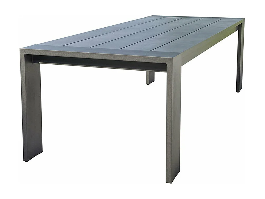 Tavolo da giardino in alluminio nero 8 p