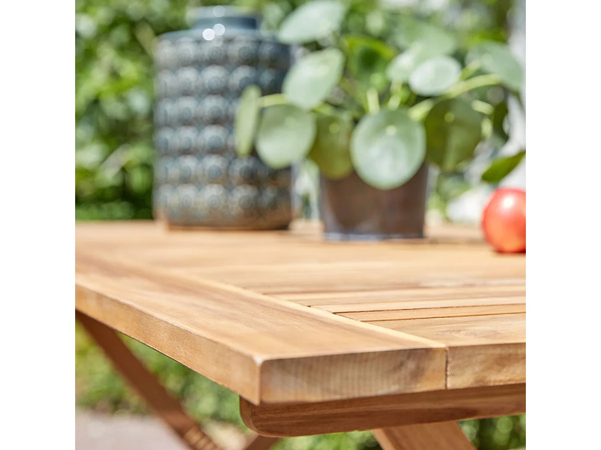 Mesa de jardín de acacia maciza  6 pers