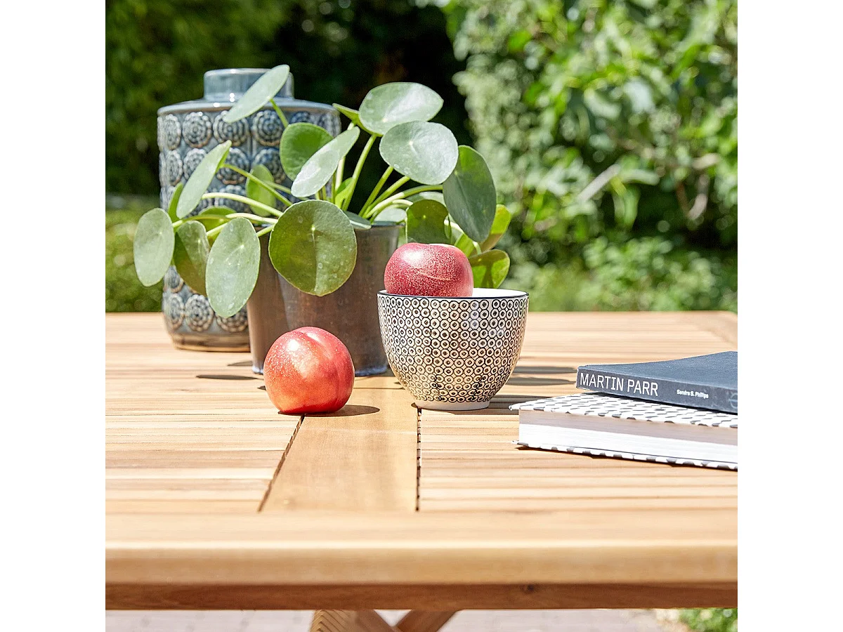 Mesa de jardín de acacia maciza  6 pers