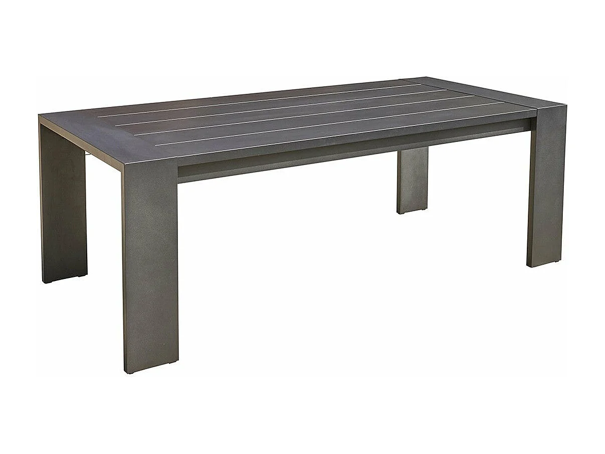 Tavolo da giardino in alluminio nero 6 pers.