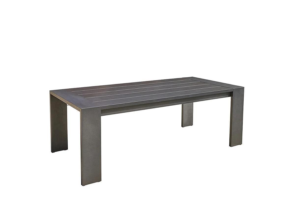 Table de jardin en aluminium noir 6 places