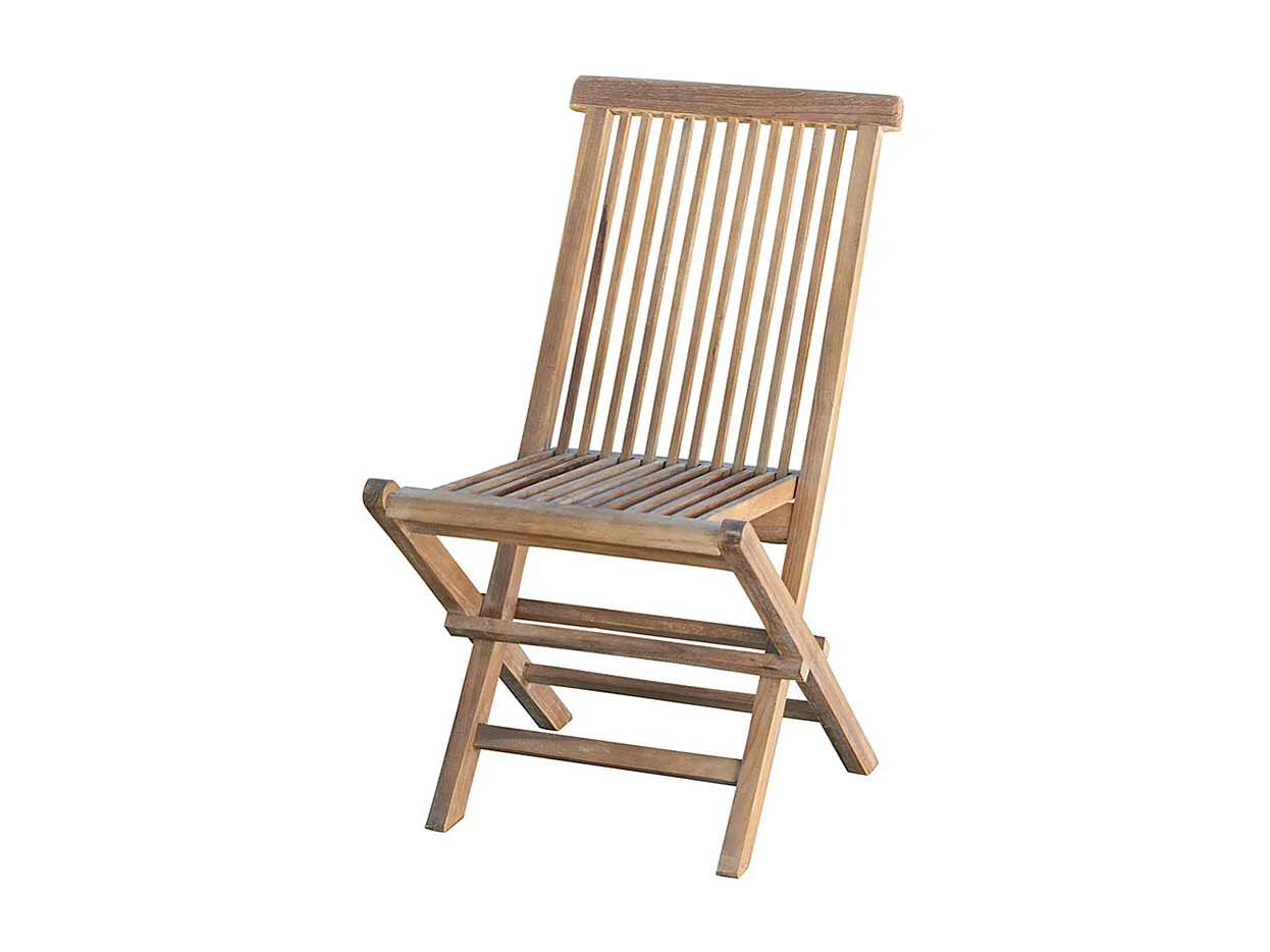 Chaise de jardin en teck huilé massif pliante