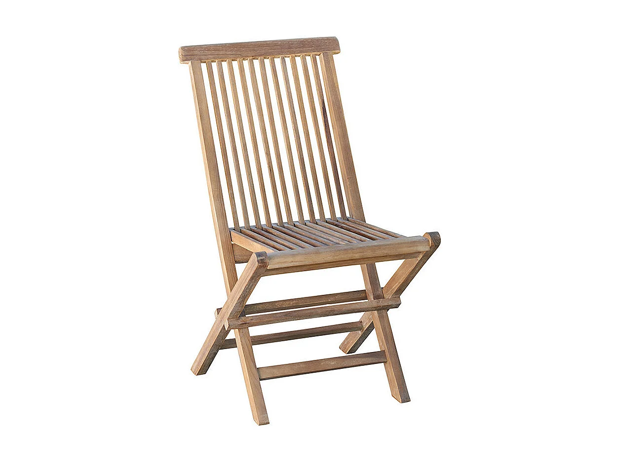 Sedia da giardino pieghevole in teak massello oliato