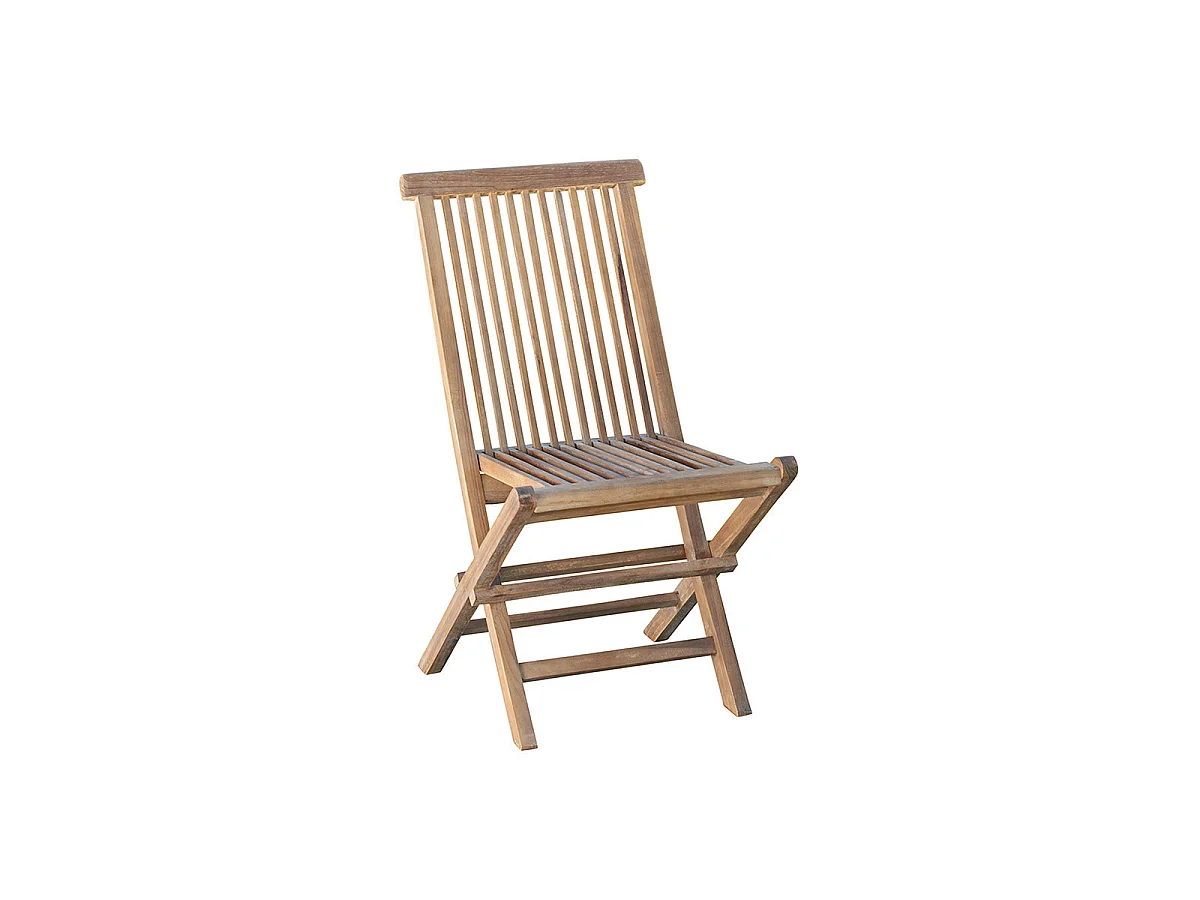 Sedia da giardino pieghevole in teak massello oliato