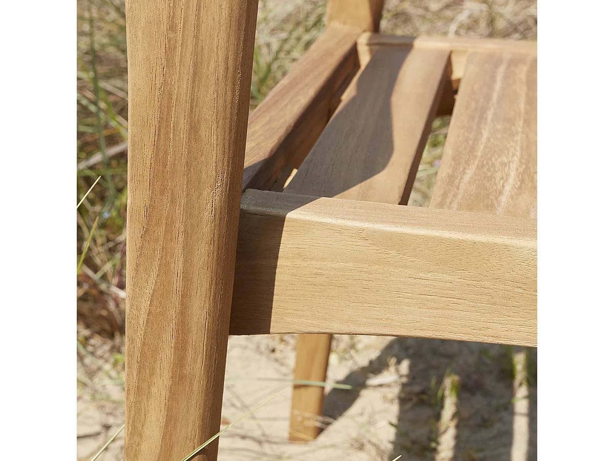 Lot de 2 chaises de jardin en teck massif