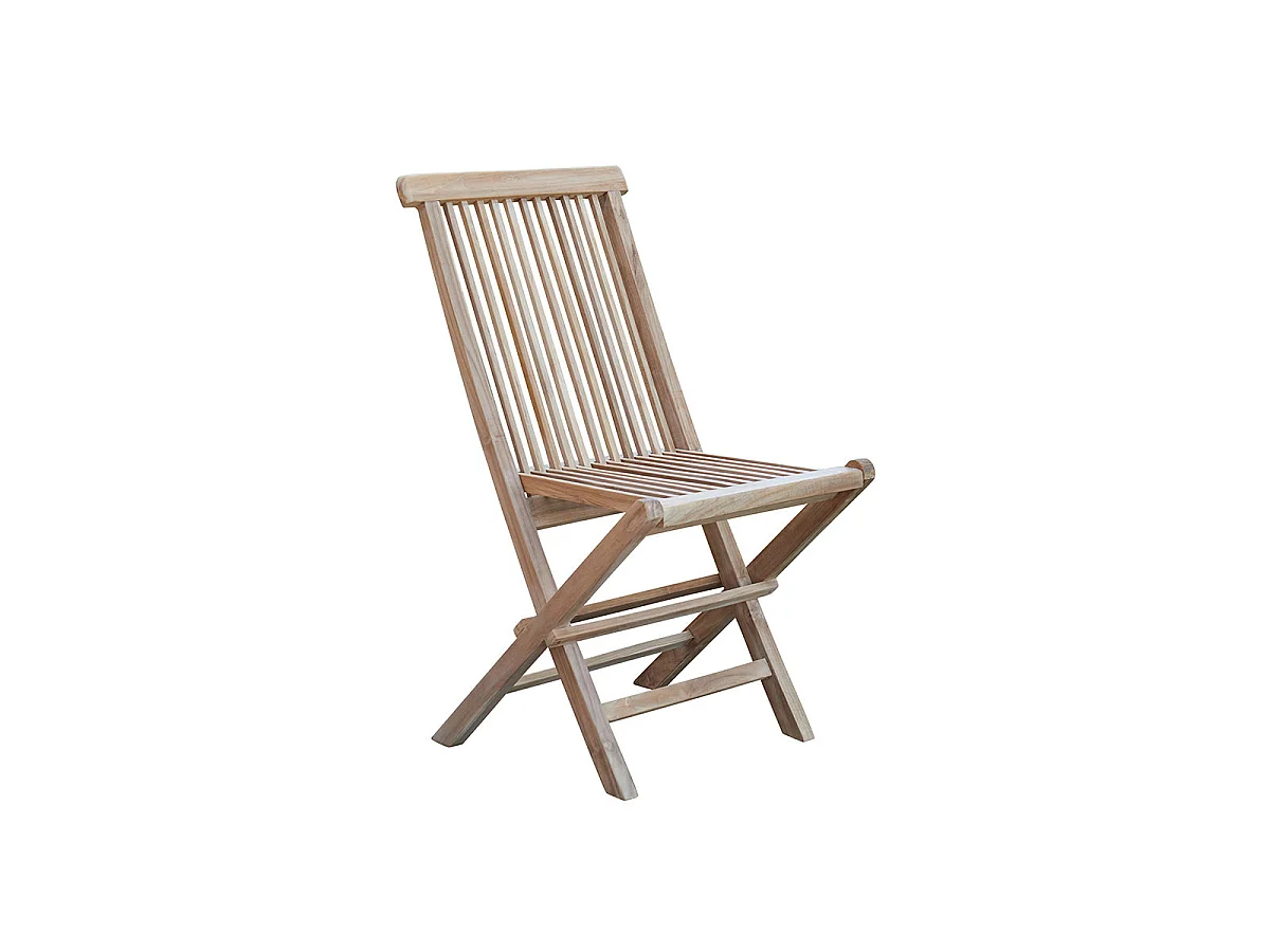 Silla de jardín plegable de teca maciza