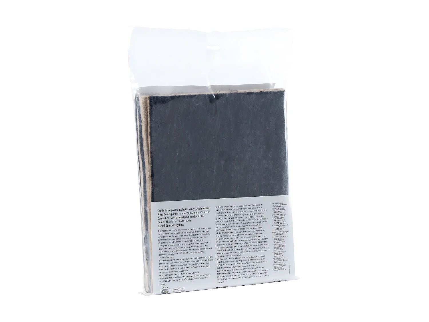 Filtre pour hotte fibres naturelles végétales combiné charbon actif 57 x 47 cm Fackelmann Accessoires pour hotte et friture