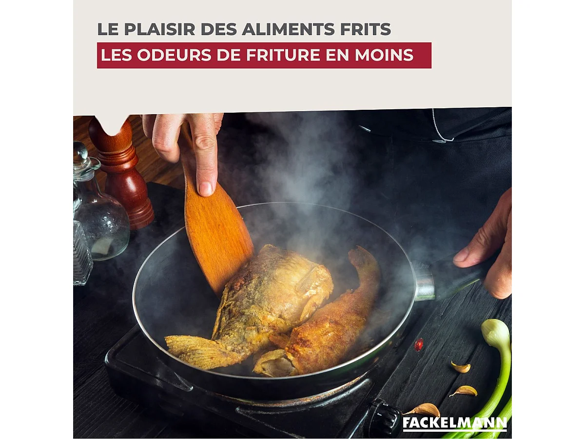 Filtre pour hotte polyester combiné charbon actif 57 x 47 cm Fackelmann Accessoires pour hotte et friture