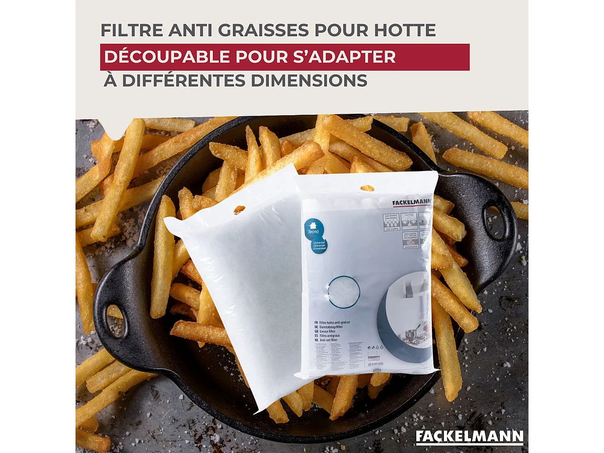 Filtre pour hotte anti-graisse 114 x 47 cm Fackelmann Accessoires pour hotte et friture