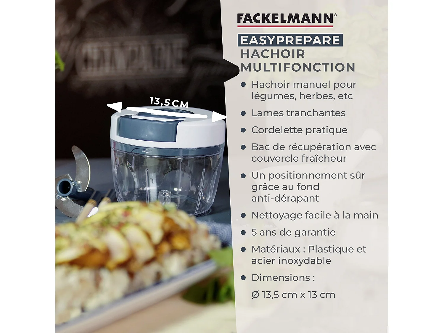 Hachoir manuel multifonction Fackelmann Easy Prepare