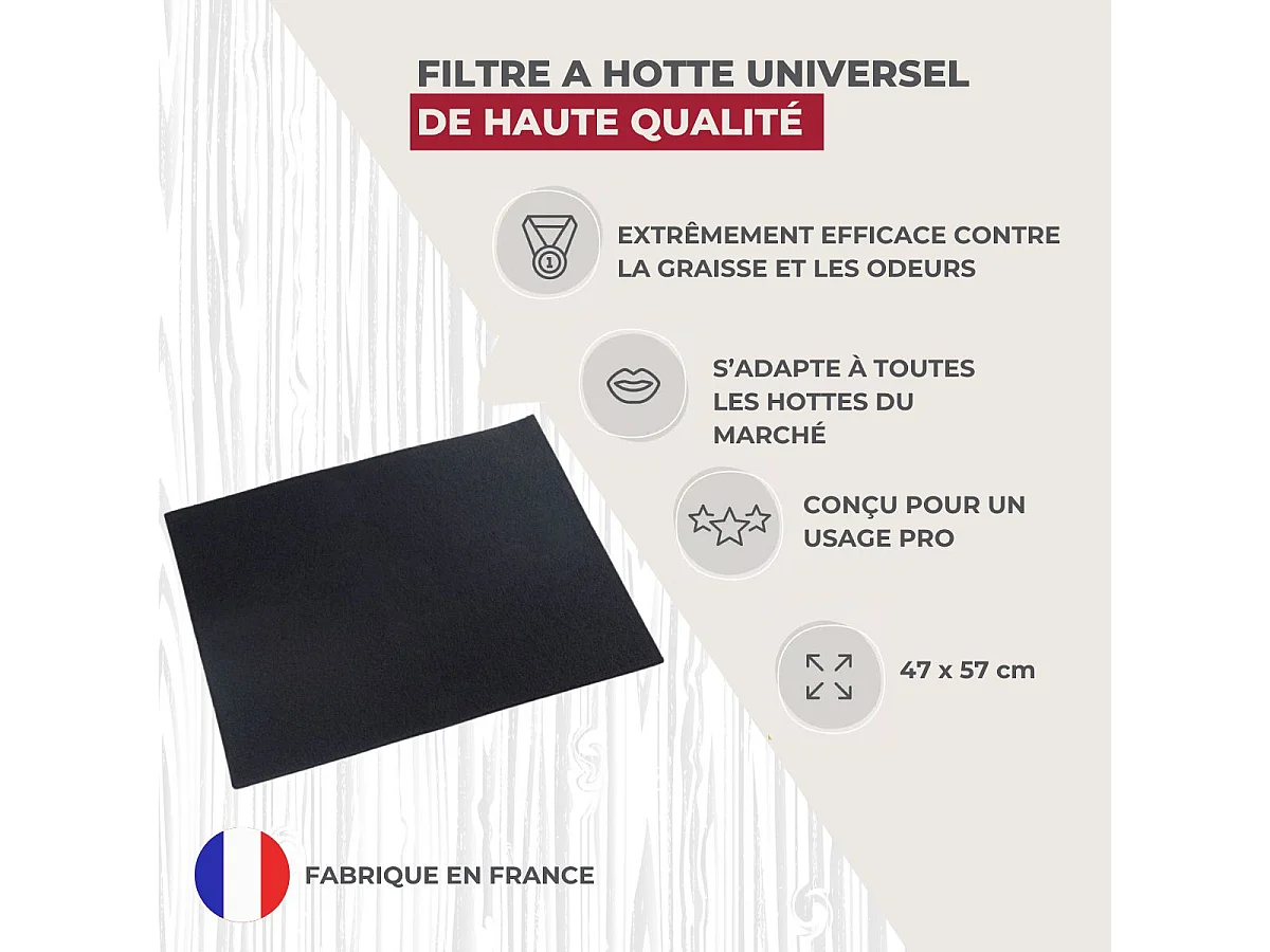 Filtre hotte Fackelmann 47 x 57 cm Accessoires hotte et friture