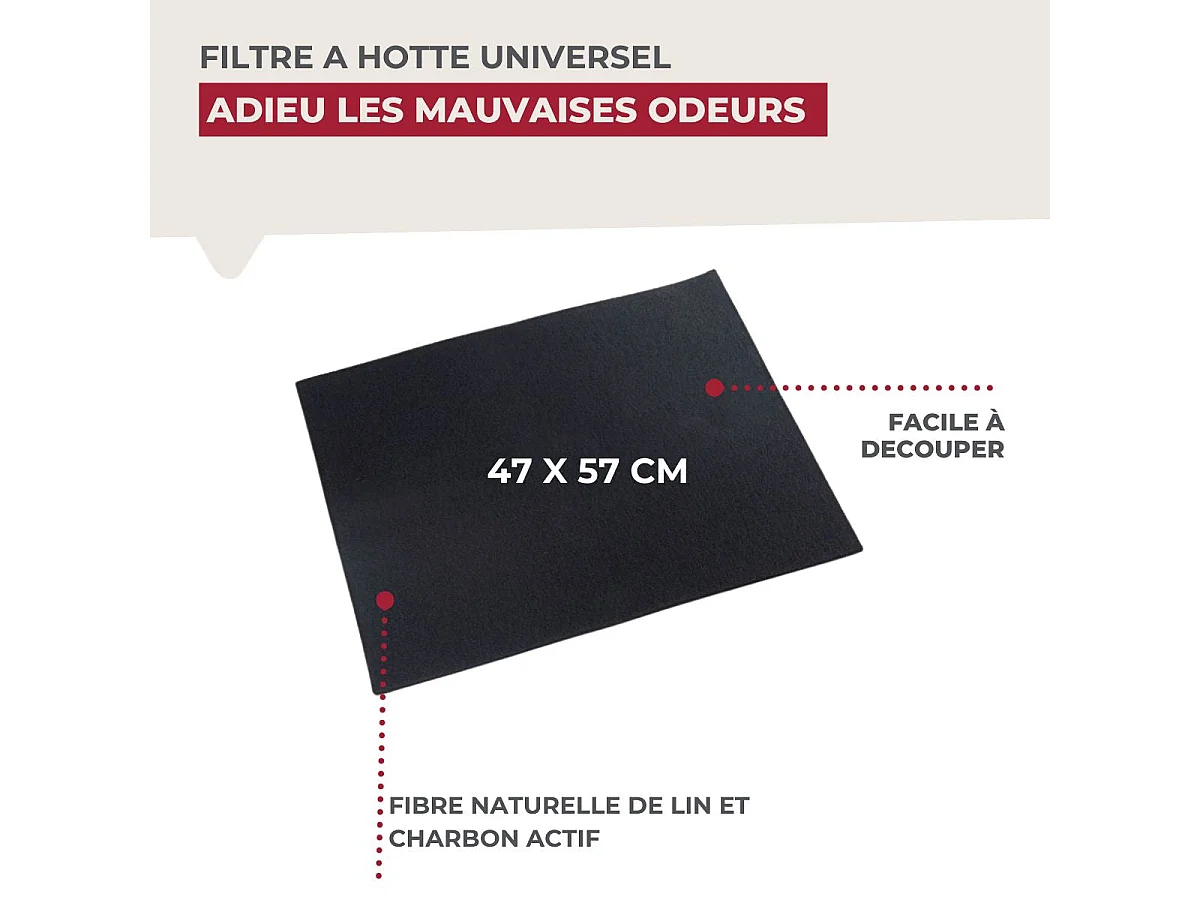 Filtre hotte Fackelmann 47 x 57 cm Accessoires hotte et friture