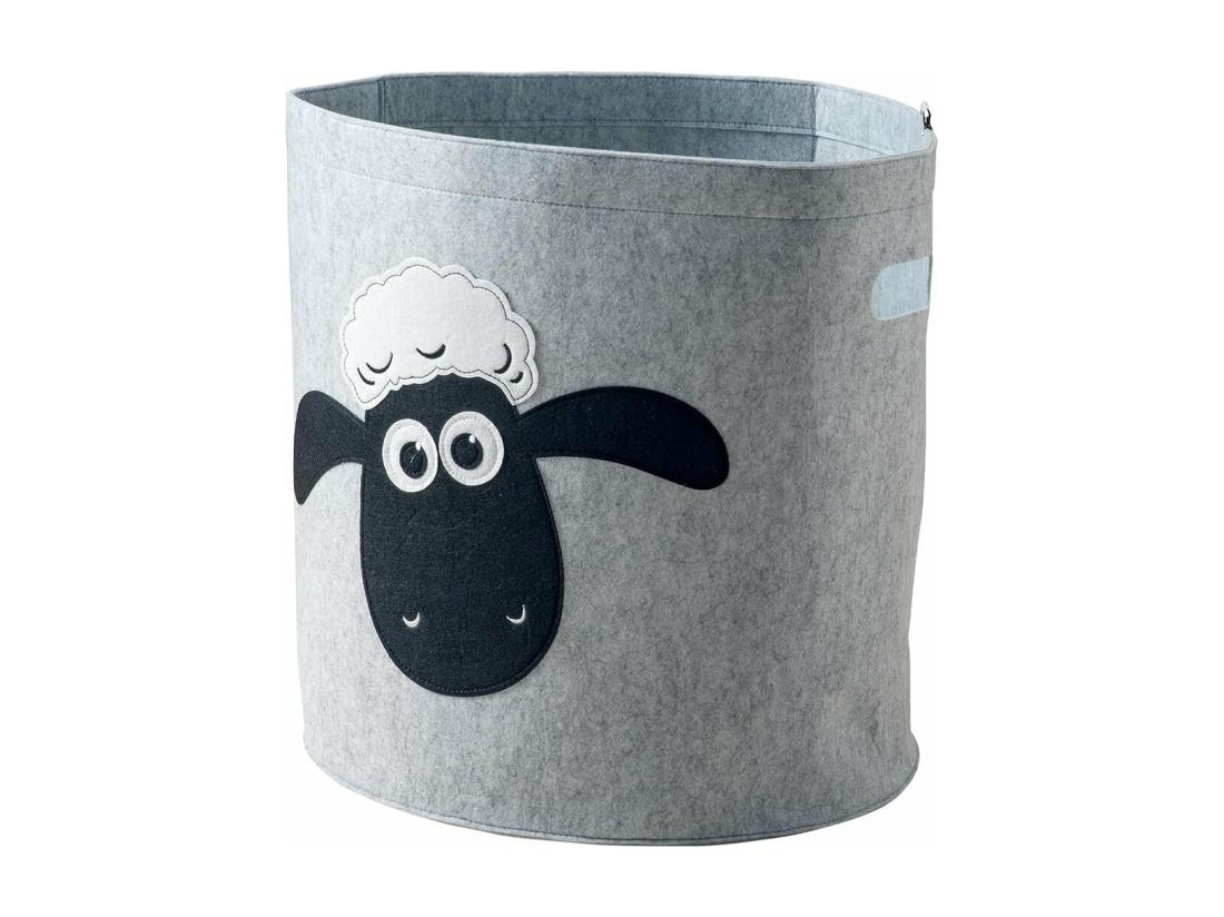 vente unique Panier à linge sale gris en feutre motif tête de mouton Lifeney Shaun le mouton