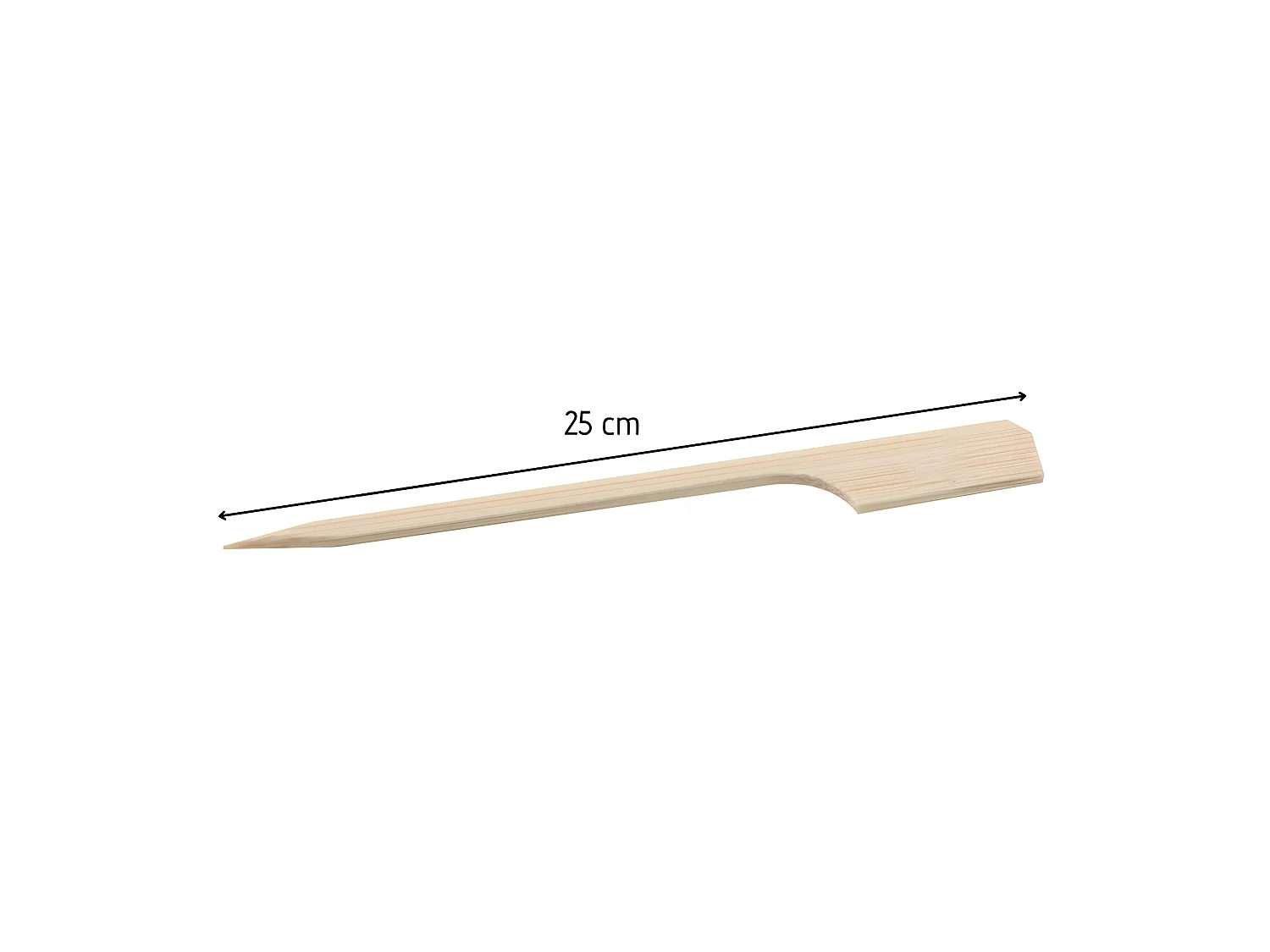 Lot de 100 pics à brochettes en bois 25 cm Fackelmann Basic