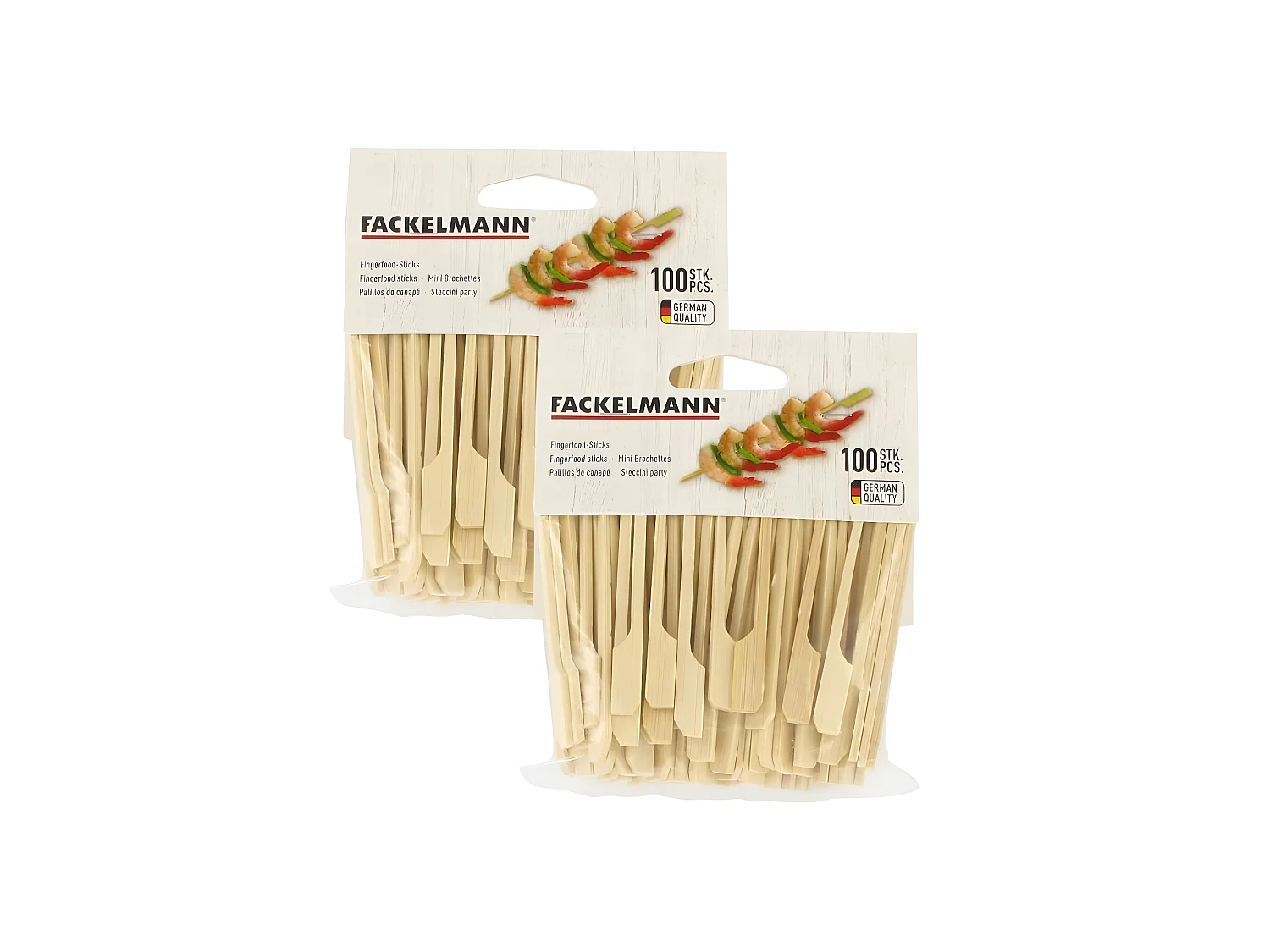 Lot de 200 pics à brochettes en bois 9 cm Fackelmann Wood Edition