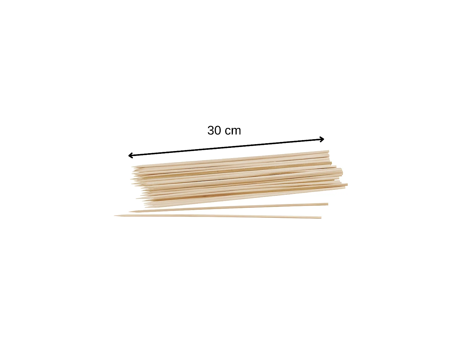 Lot de 140 pics à brochettes en bois de 30 cm Fackelmann Barbecue
