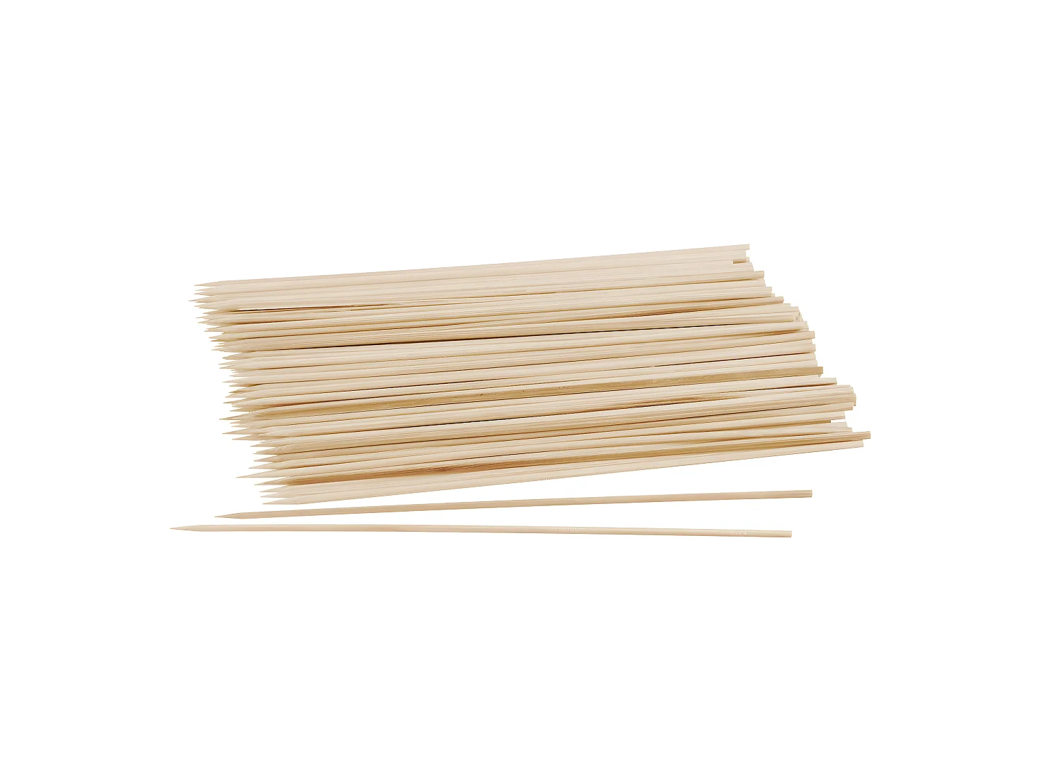 Lot de 50 piques en bois pour brochettes de 25 cm Fackelmann Nature