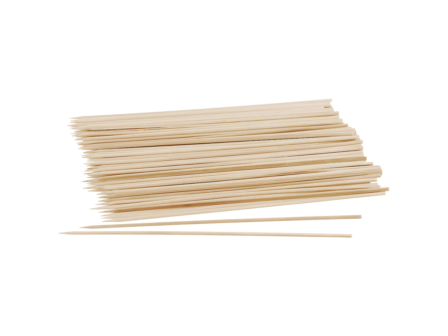 Lot de 50 piques en bois pour brochettes de 25 cm Fackelmann Nature