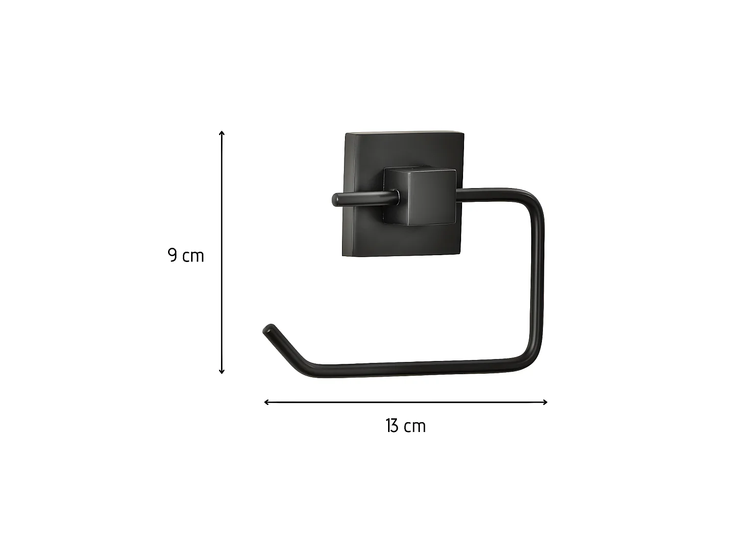Support papier toilette noir mat Fackelmann New York