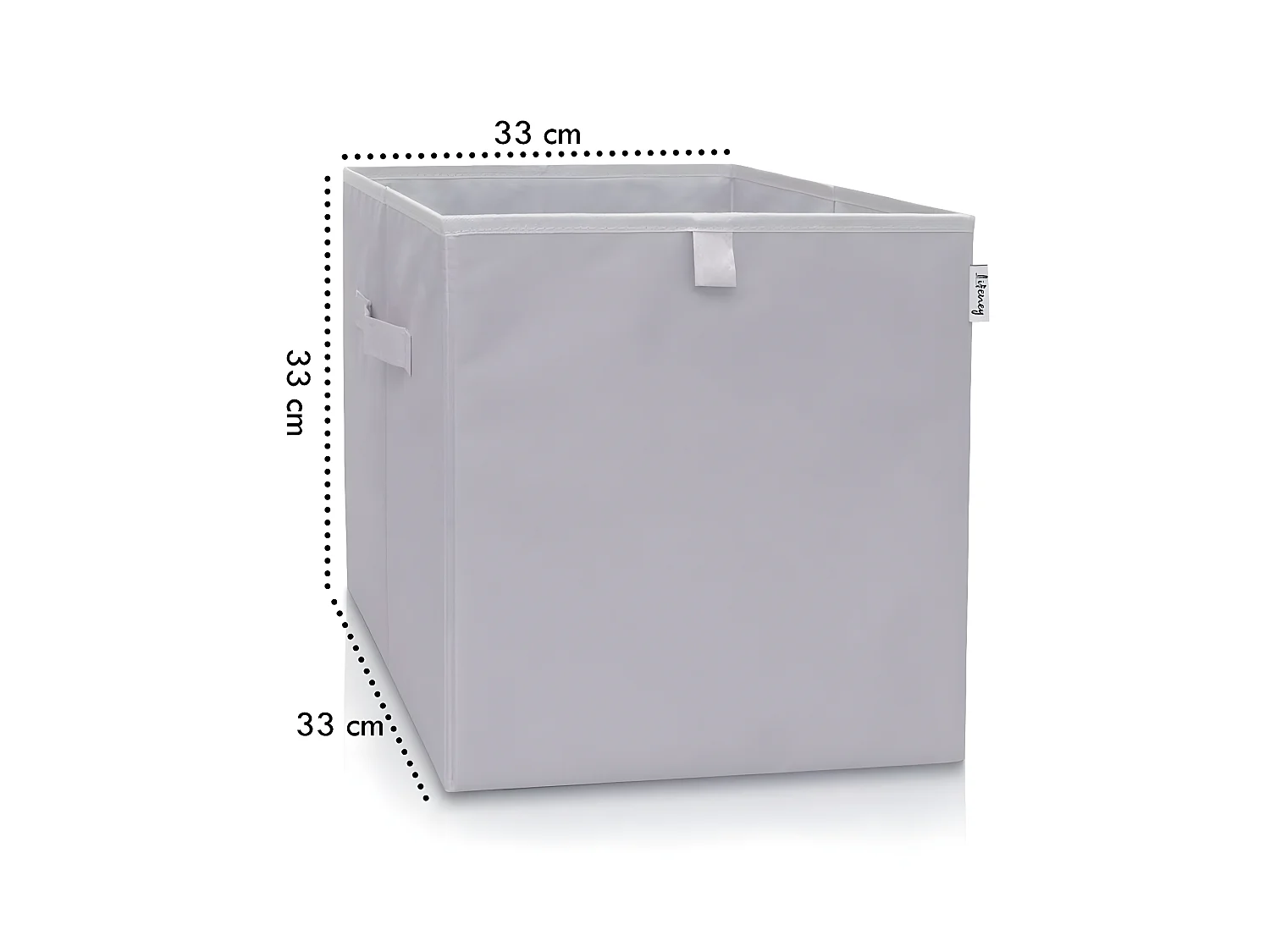 Boîte de rangement coloris gris clair, compatible avec l'étagère IKEA KALLAX Lifeney