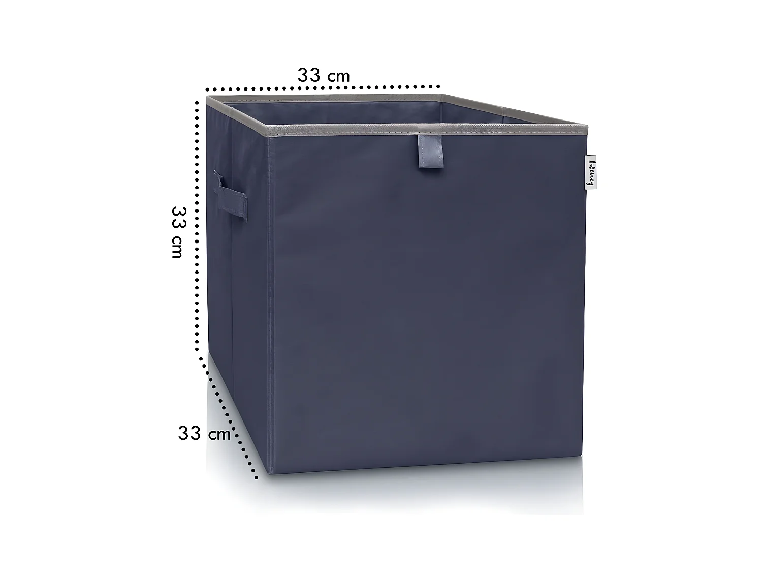 Boîte de rangement coloris bleu foncé, compatible avec l'étagère IKEA KALLAX Lifeney