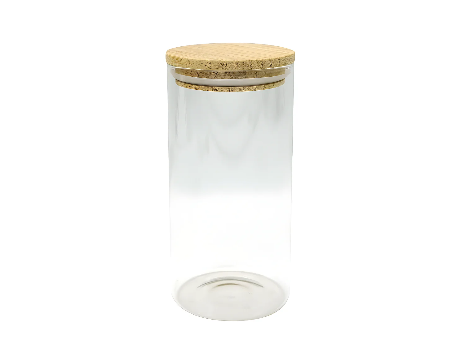 Boîte de conservation en verre 1,5L avec couvercle en Bambou Fackelmann Nature