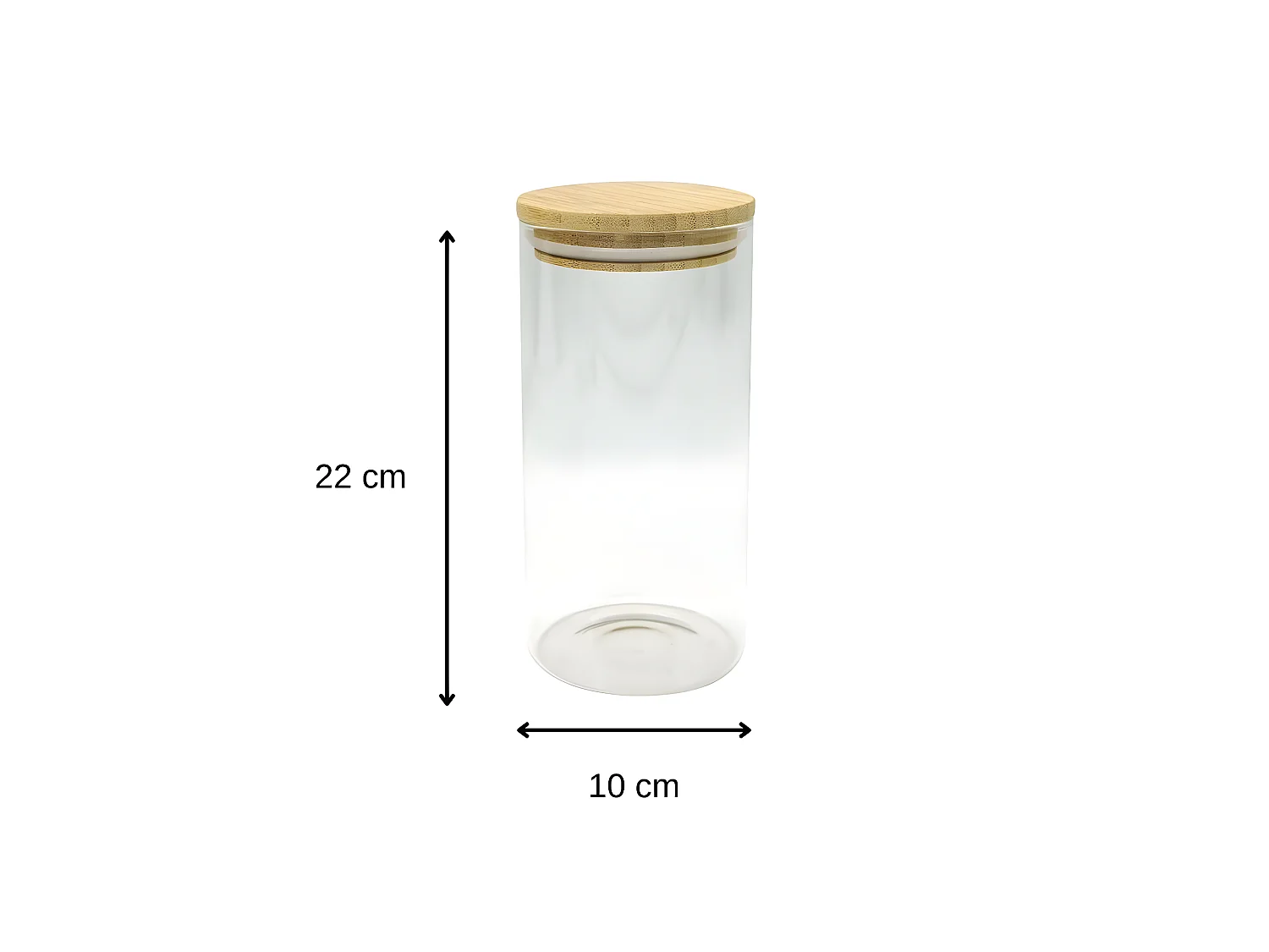 Boîte de conservation en verre 1,5L avec couvercle en Bambou Fackelmann Nature