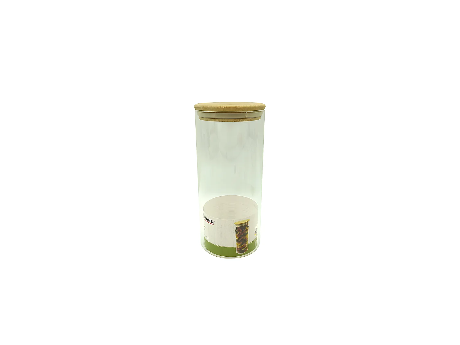 Boîte de conservation en verre 1,5L avec couvercle en Bambou Fackelmann Nature