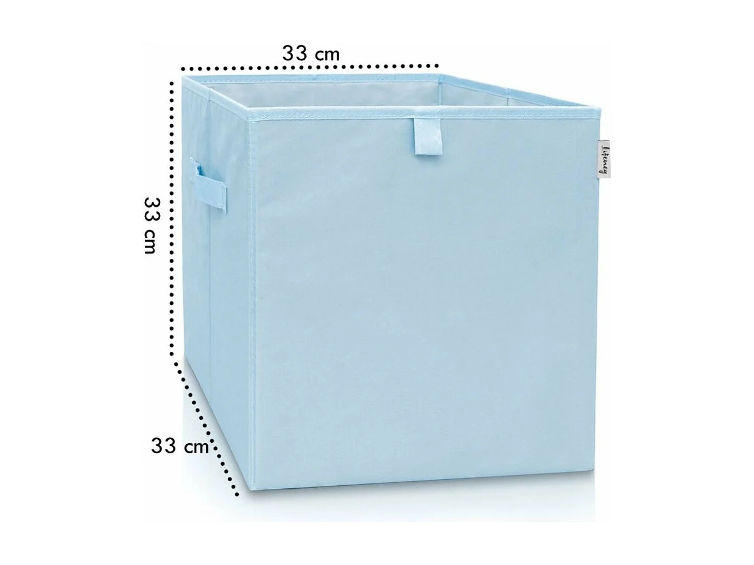 Boîte de rangement coloris bleu clair, compatible avec l'étagère IKEA KALLAX Lifeney