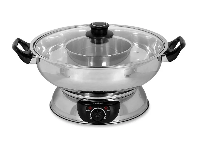Appareil à fondue chinoise 2 compartiments avec fourchettes et passoires Rotel