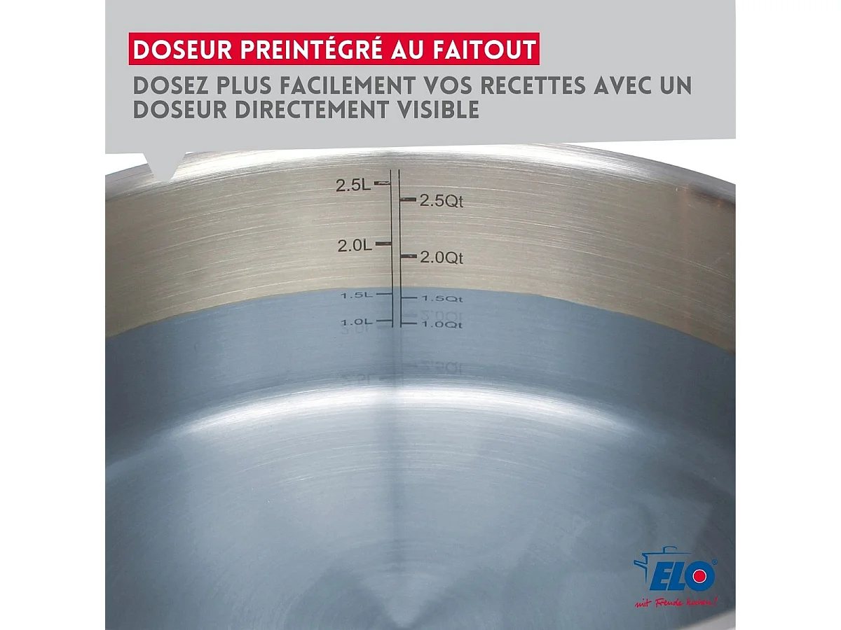 Faitout en inox 12 cm de 0,6 litre Elo Citrin