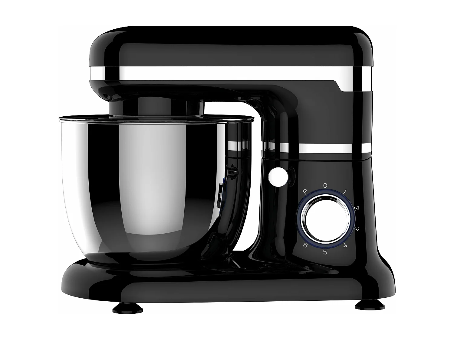 Robot pâtissier avec bol de 5 litres en acier inoxydable 1000W noir