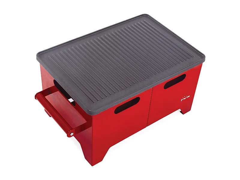 Churrasqueira de biocombust?vel com grelha de ferro fundido