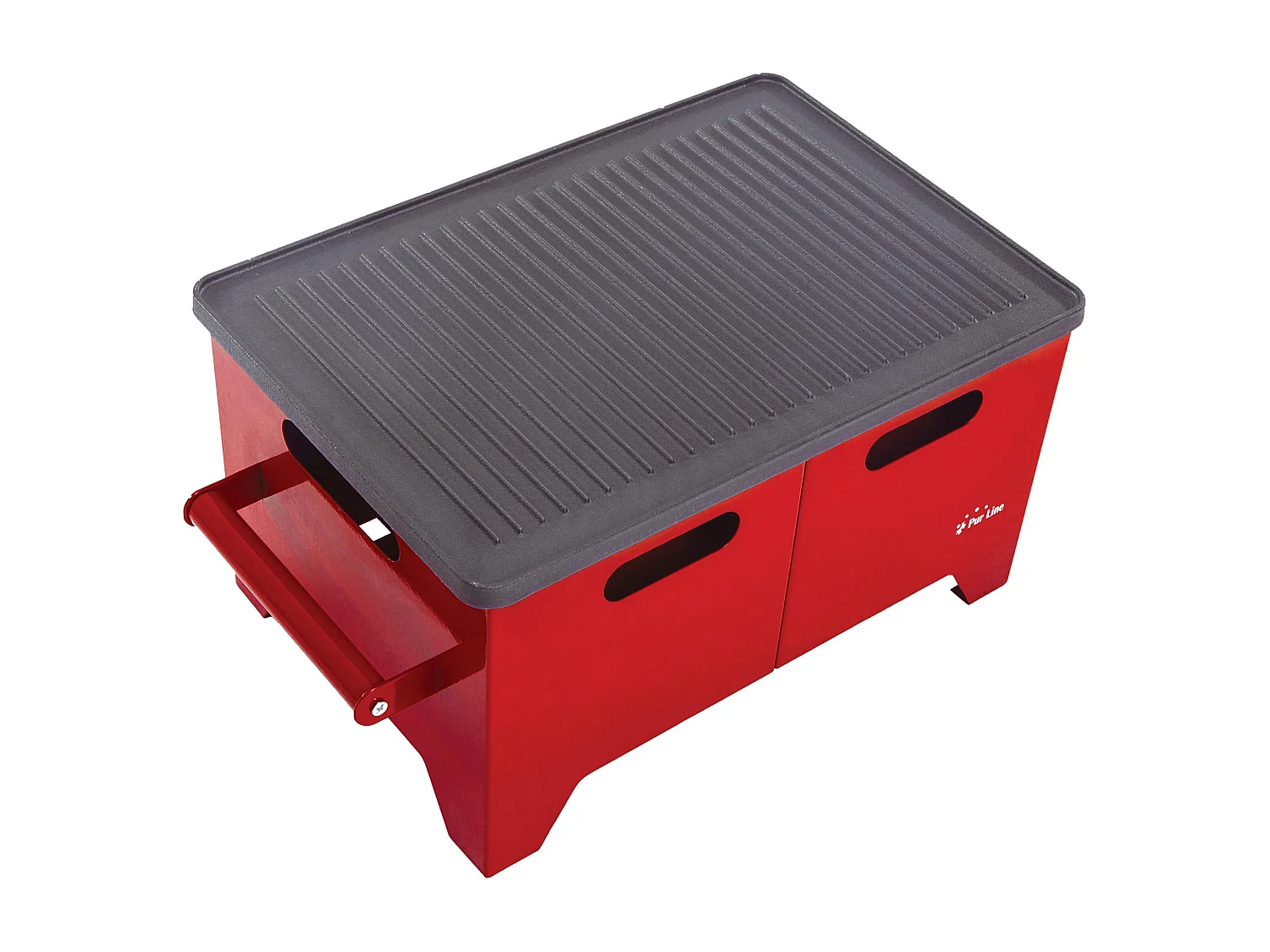 Barbecue à l'éthanol 1.2L en acier rouge